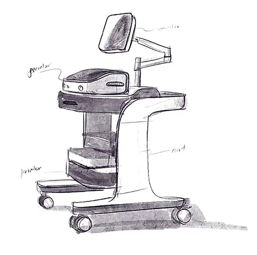 醫(yī)療器械台車(chē)設計理(lǐ)念|多(duō)功能(néng)醫(yī)療護士台車(chē)設計方案|醫(yī)療台車(chē)手繪圖